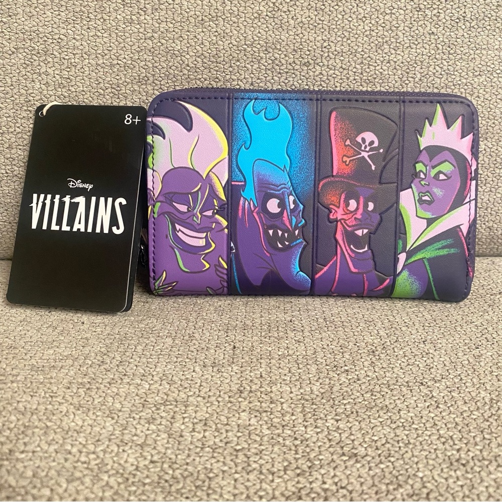 Disney | Disney Villains In The Dark Zip Around Wallet